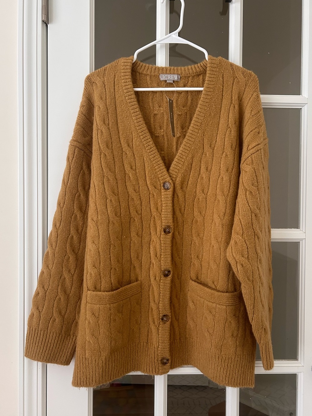 J. Crew Women's Cable-Knit Button Cardigan Sweater